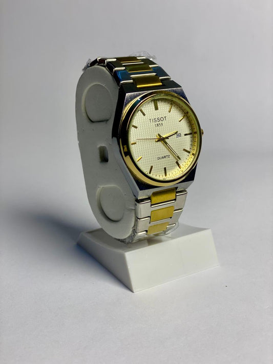 Elegant Two-Tone Luxury Menās Watch