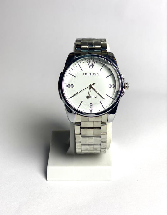 Rolex Style Classic Silver Men's Watch