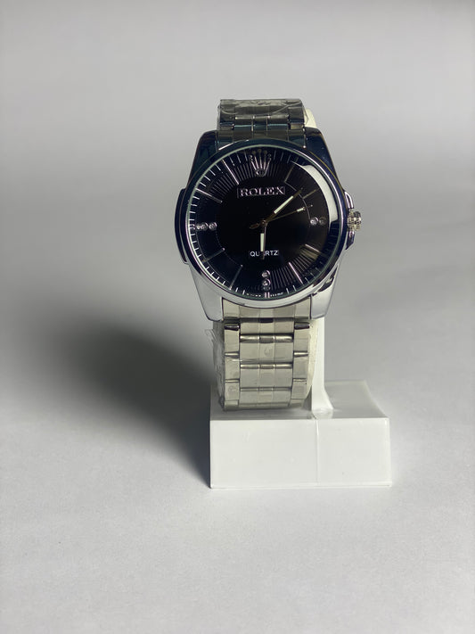 Rolex Style Classic Silver Men's Watch