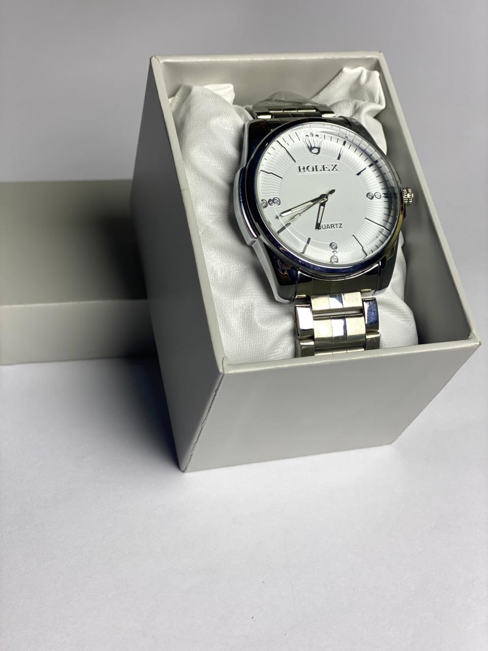 Rolex Style Classic Silver Men's Watch